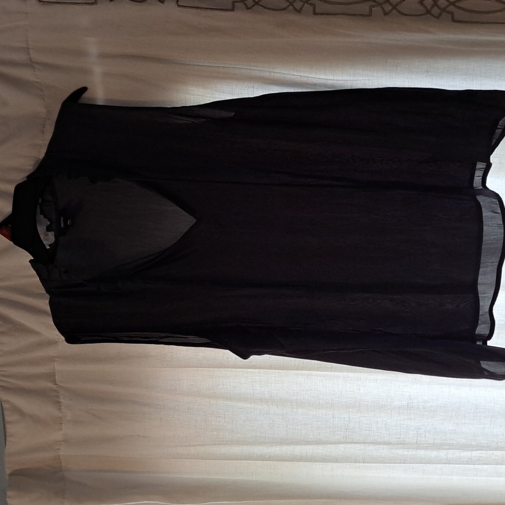 Wesc Charcoal Sheer Blouse